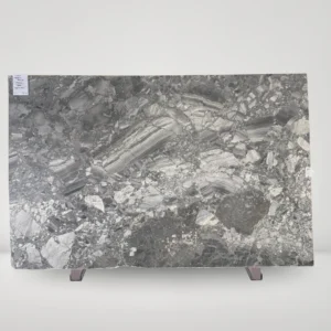 silver breccia marble honed