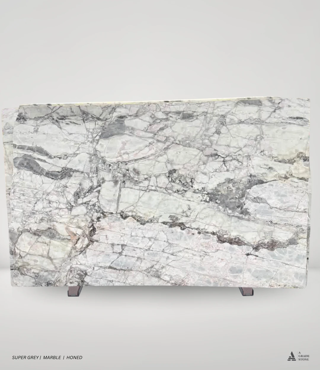 super grey marble honed