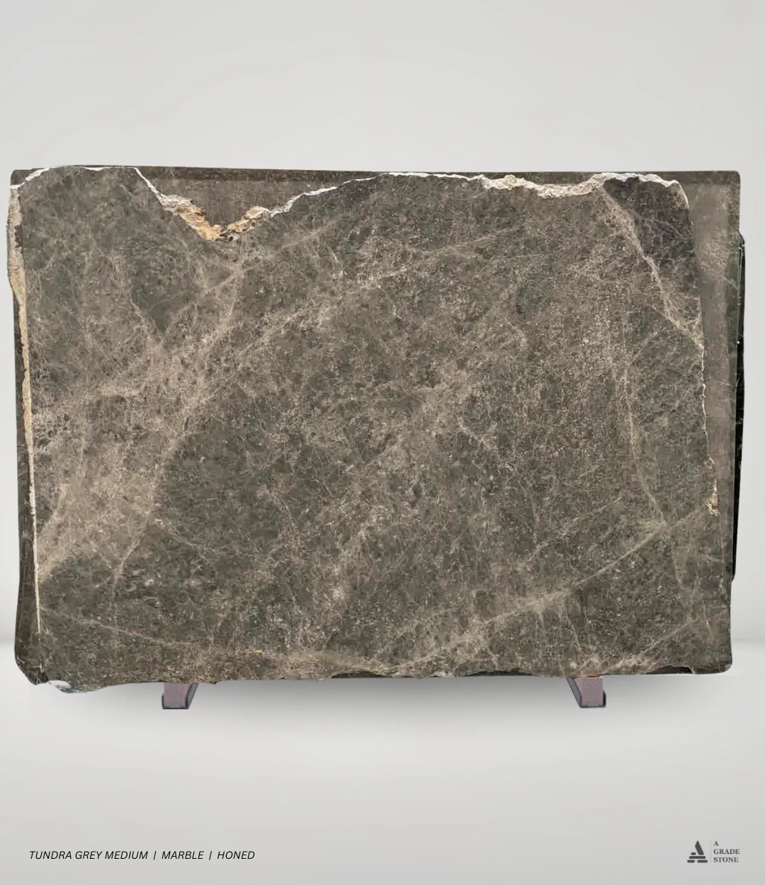 tundra black marble honed