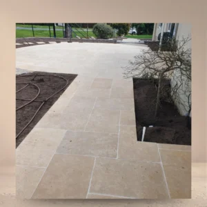 siena earth acid washed & tumbled limestone