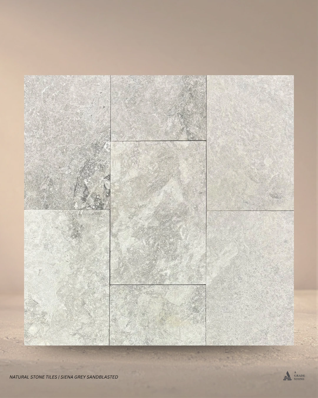 tundra blue sandblasted marble