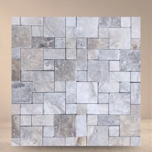 silver mini french pattern tumbled