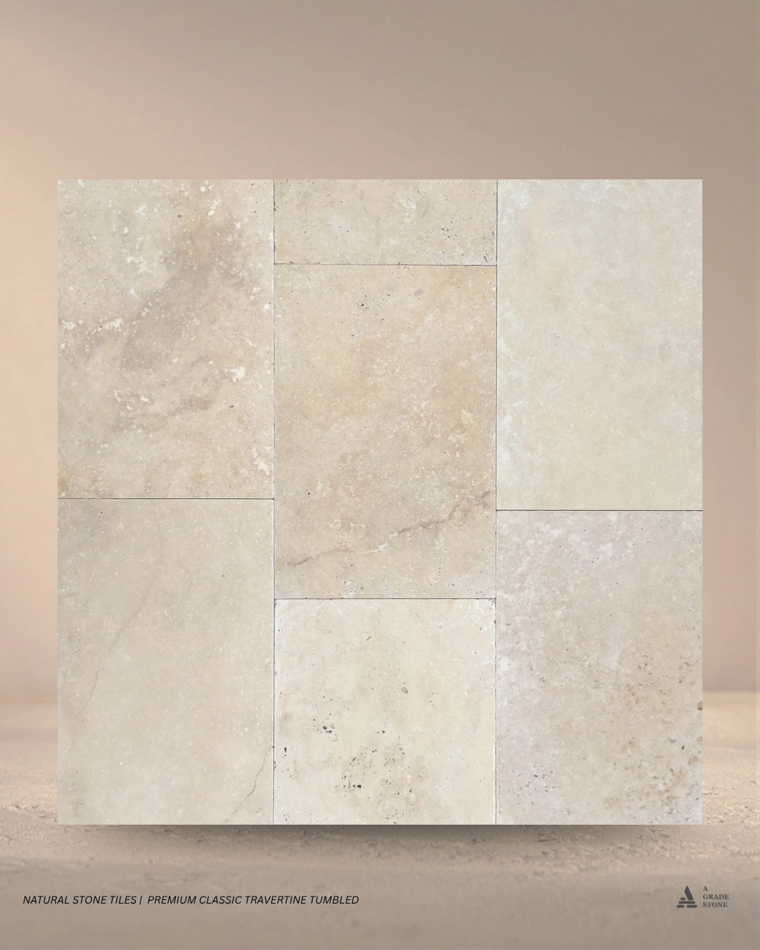 premium classic tumbled travertine