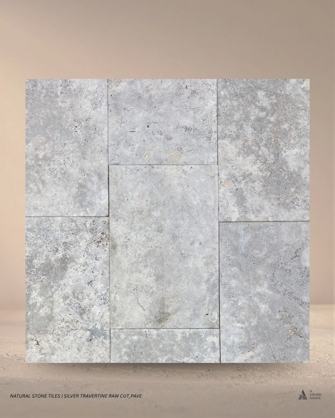 silver raw raw cut travertine